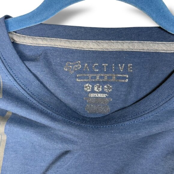 Fox Tech Racing Active T-Shirt Mens Size XL Blue Premium Graphic Logo Motocross - Picture 9 of 10
